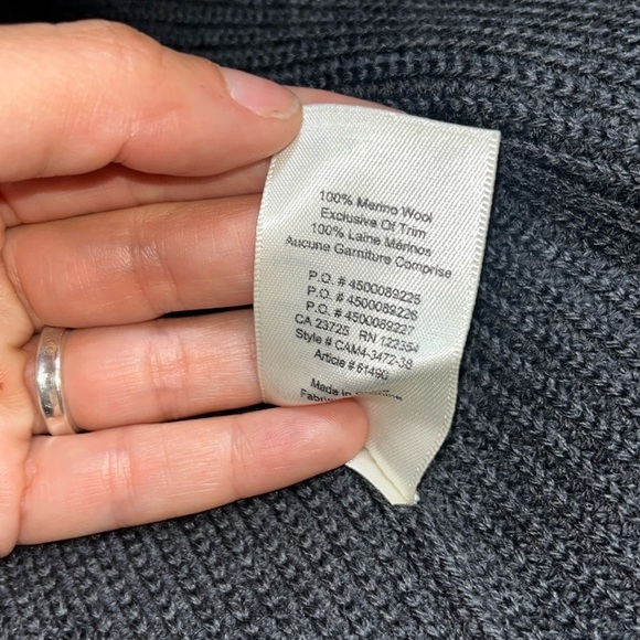 Wilfred Aritzia Dunkirk Merino Wool Long Sweater Vest Duster Ashen Grey Small - Picture 10 of 10